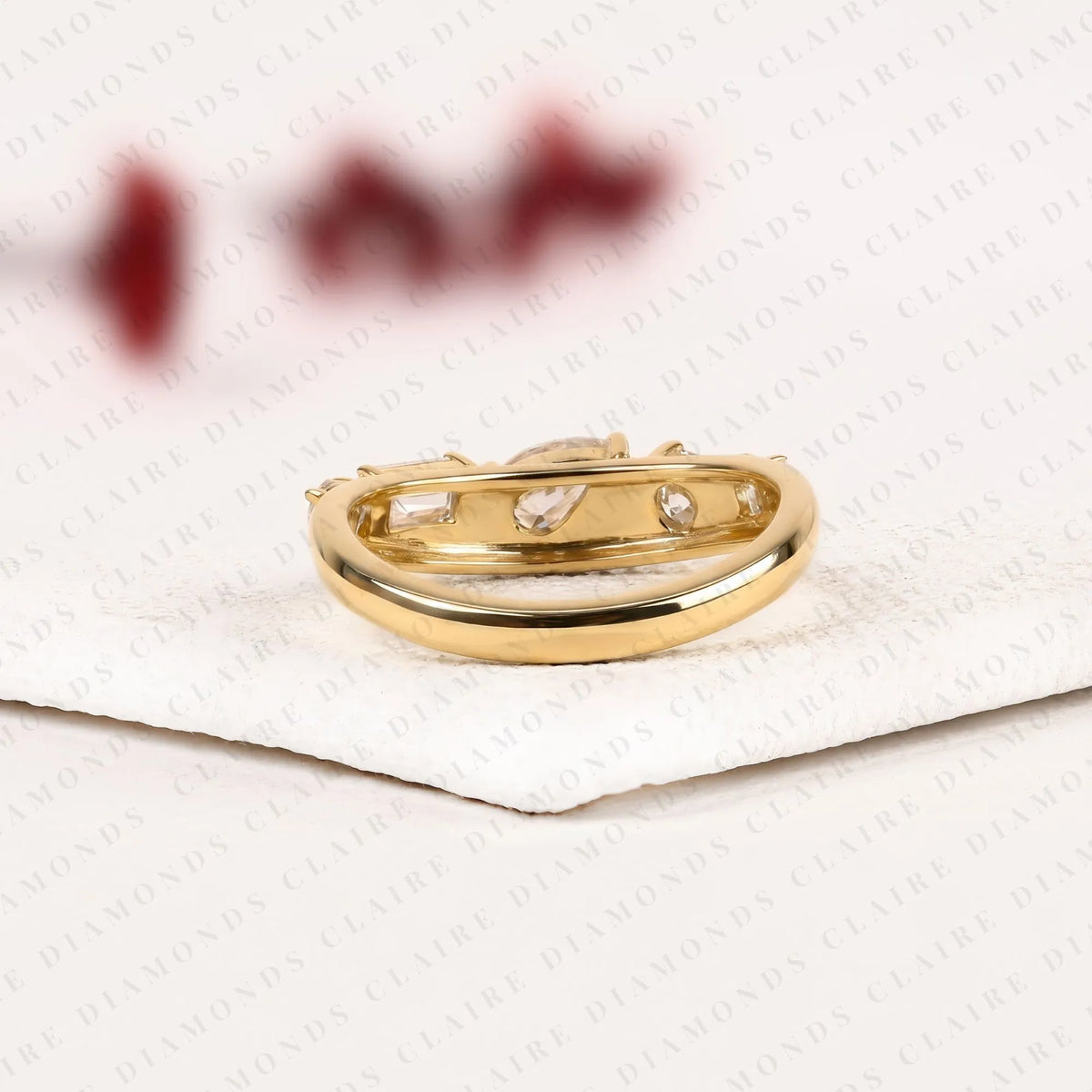 1.15 TCW Princess & Round & Pear & Emerald Cut Band – photo 4