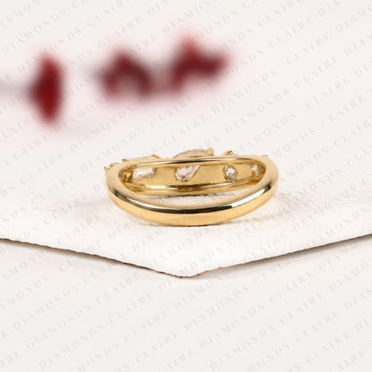 1.15 TCW Princess & Round & Pear & Emerald Cut Band – photo 4