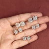 Asscher Cut Lab Grown Diamond Stud Earrings Classic Solitaire Earrings Elegant Luxury Bridal Jewelry Timeless Gift for Her