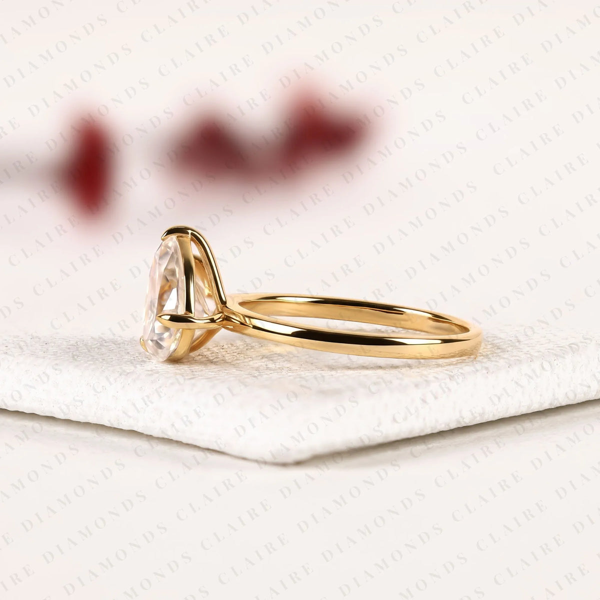 2.63 tcw toi et moi pear cut lab grown diamond engagement ring unique double stone bridal ring