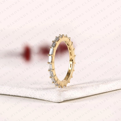 2.64 TCW Baguette Lab Grown Diamond Band Elegant Wedding Band Modern Eternity Band Sustainable Fine Jewelry Gift for Her
