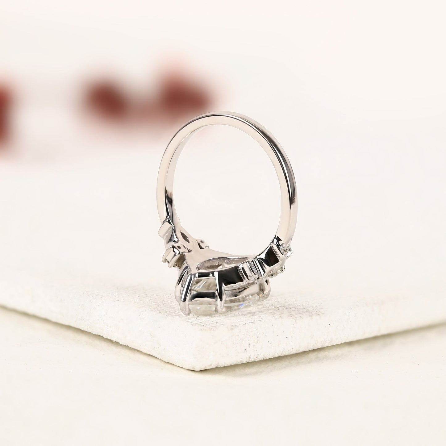 marquise cut lab grown diamond engagement ring nature inspired floral ring vintage leaf wedding ring unique proposal ring