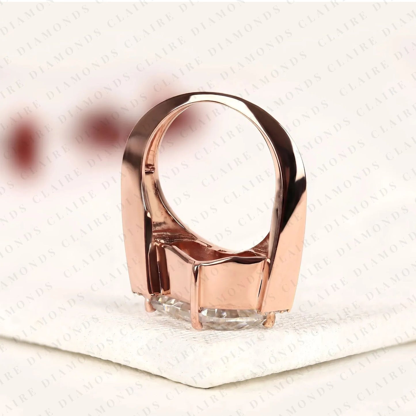 modern flame cut lab grown diamond halo engagement ring with exceptional brilliance