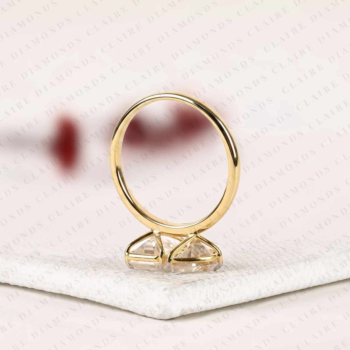 2.80 tcw emerald & pear cut lab grown toi et moi engagement ring, two stone gold ring, modern bridal ring, unique anniversary gift for women