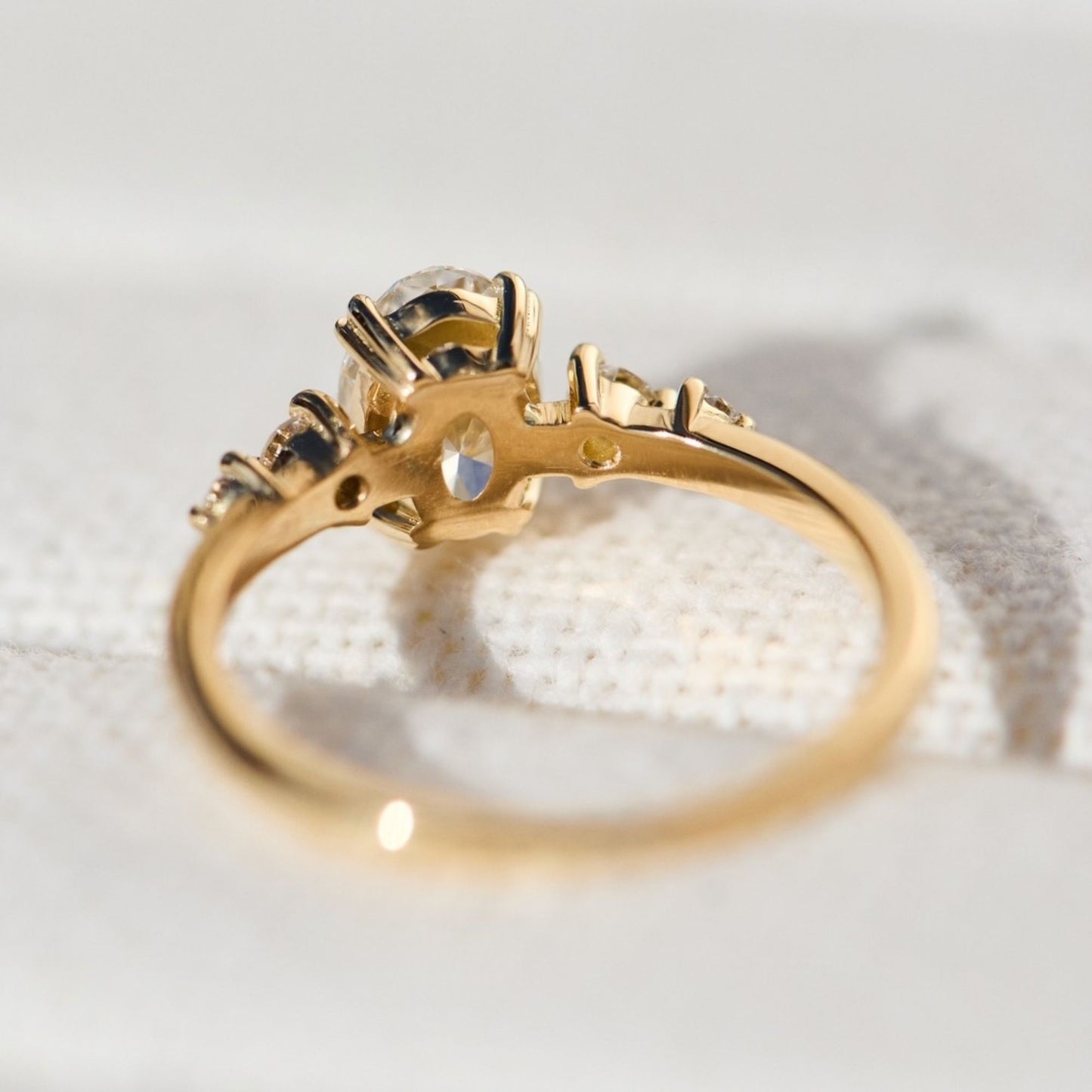 elegant oval cut diamond engagement ring moissanite minimalist bridal ring