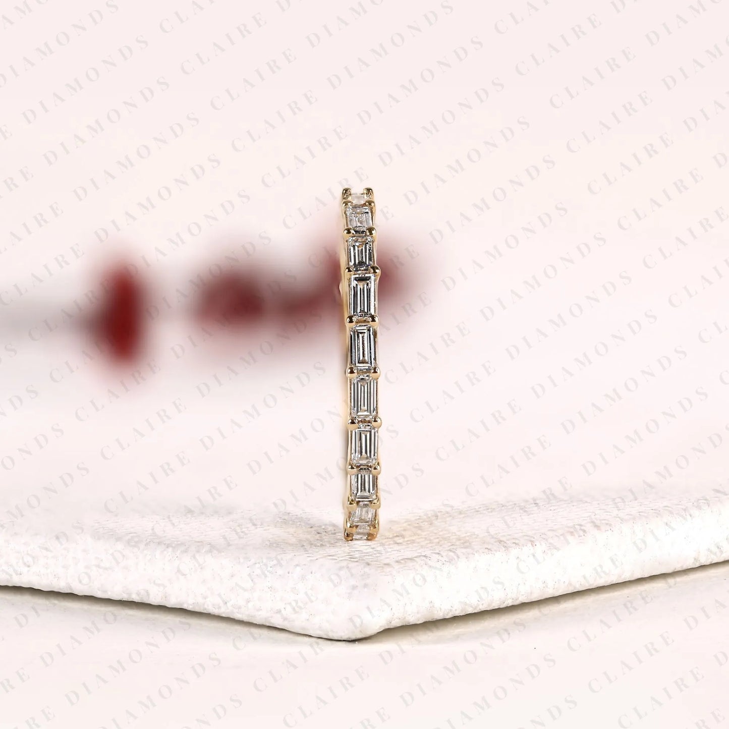 2.64 tcw baguette lab grown diamond band elegant wedding band modern eternity band sustainable fine jewelry gift for her