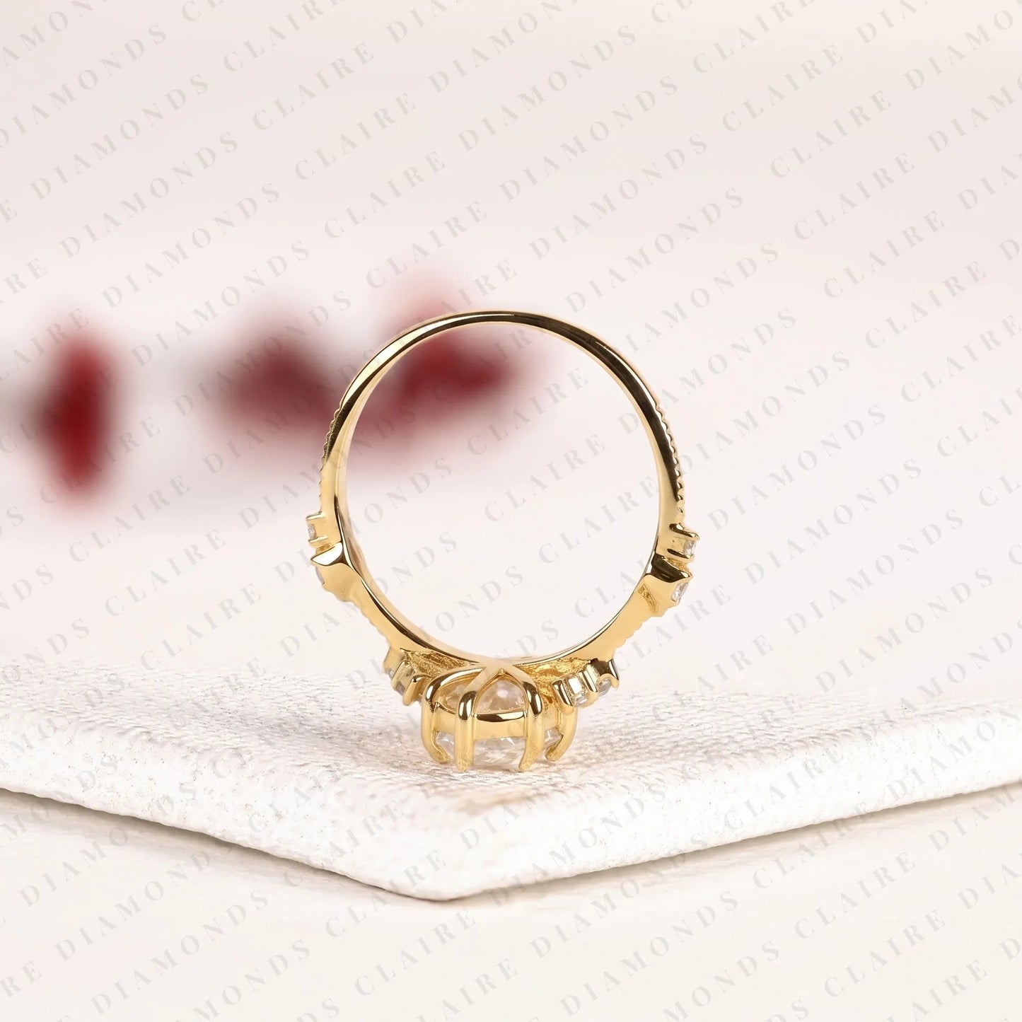 marquise lab grown diamond engagement ring unique floral vintage inspired statement bridal ring