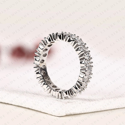 3.50 TCW Pear Cut Lab Grown Diamond Band Eternity Wedding Stackable Band Elegant Anniversary & Bridal Jewelry