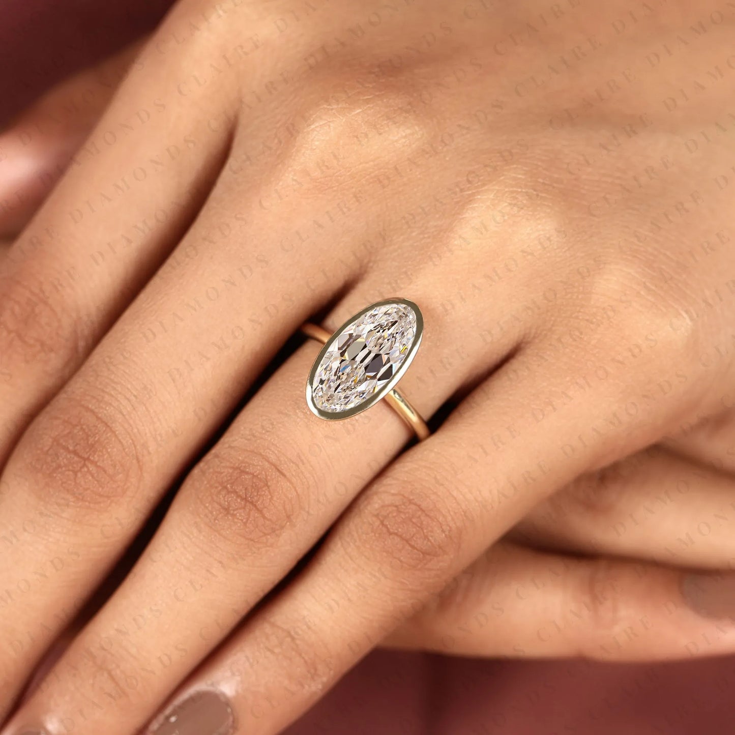 signature old mine oval moissanite diamond solitaire engagement ring with refined minimalist style