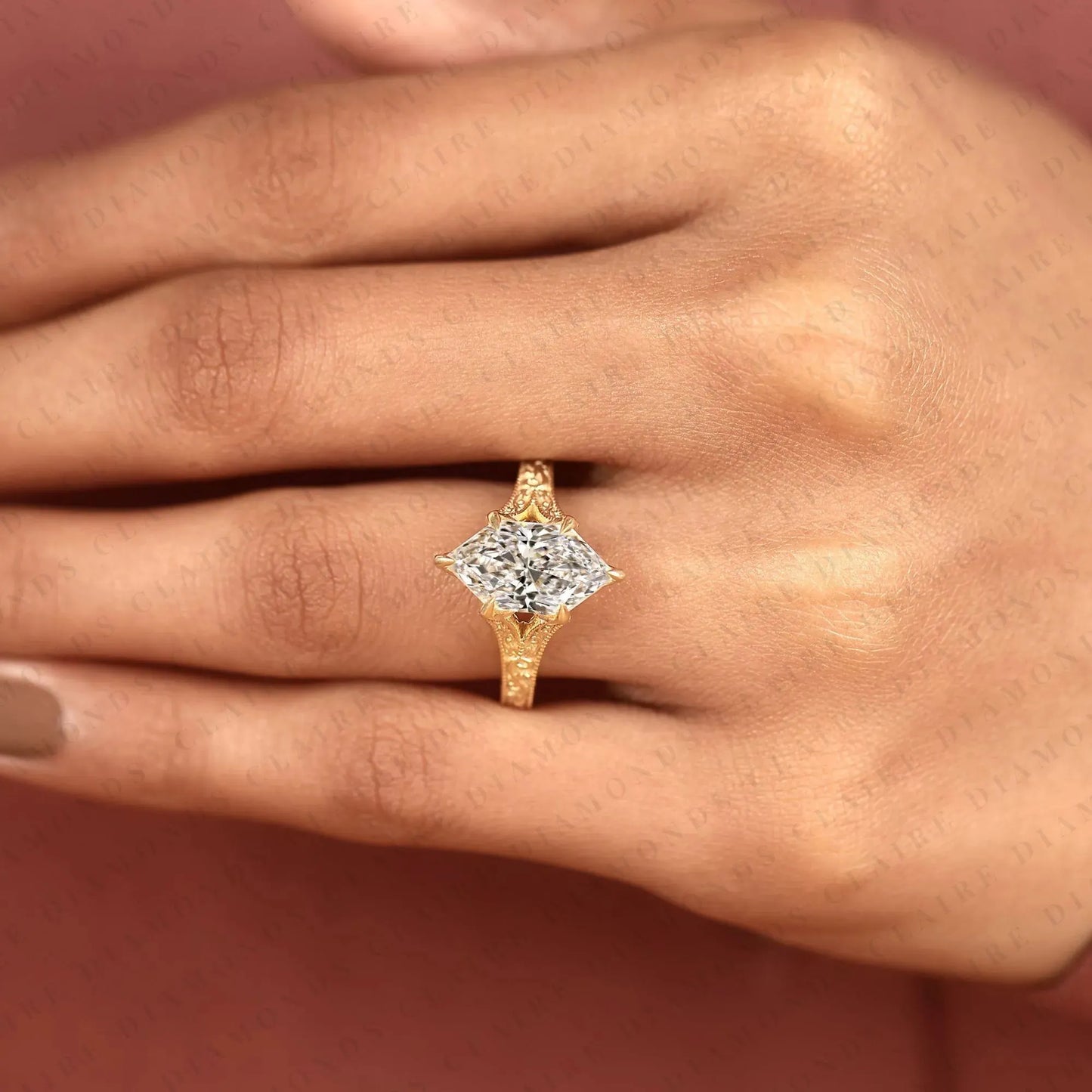 dutch marquise cut moissanite diamond engagement ring vintage filigree solitaire ring art deco inspired bridal ring for women