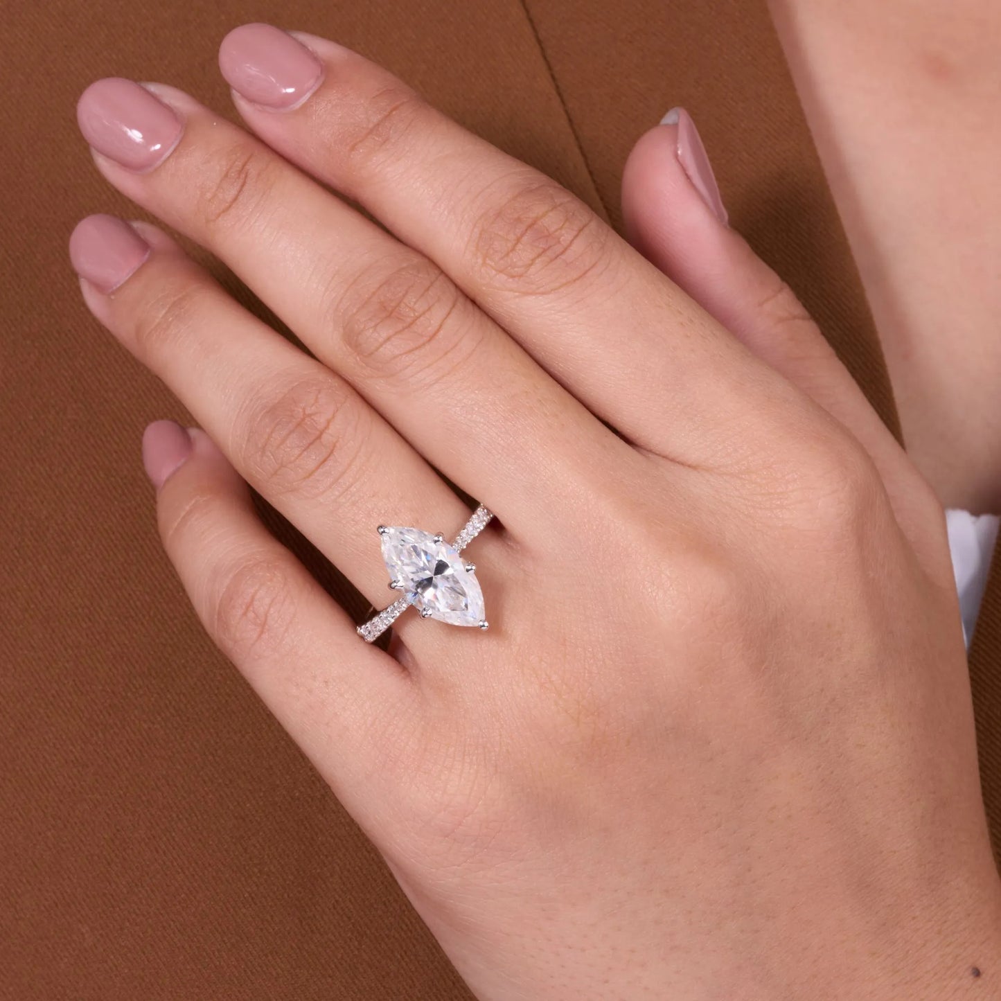 brilliant lab grown marquise cut diamond ring for elegant everyday glamour engagement ring