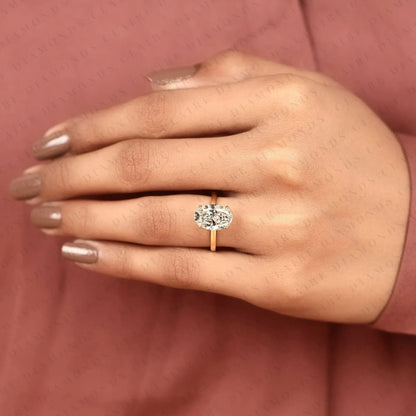 Oval Moissanite Diamond Solitaire Ring for Modern Engagements and Lasting Love