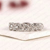 2.10 TCW Heart Cut Moissanite Diamond Half Eternity Band Romantic Wedding Unique Stackable Bridal Band Elegant Fine Jewelry
