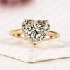 Heart Cut Lab Grown Diamond Engagement Ring Gold Hidden Halo Ring Romantic Bridal Jewelry Minimalist Promise Ring IGI Certified Lab Grown Diamond