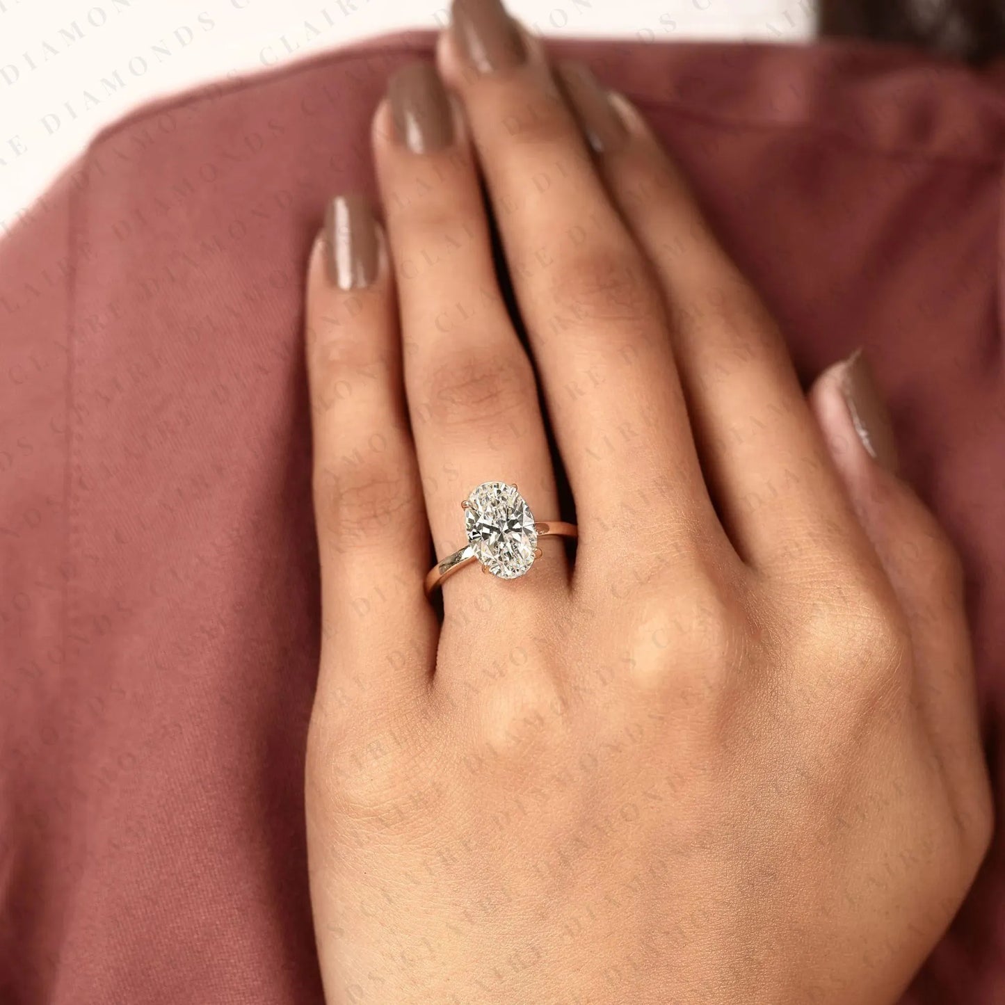 classic oval cut solitaire lab grown diamond engagement ring in yellow gold | hidden halo wedding ring for women | timeless anniversary gift.