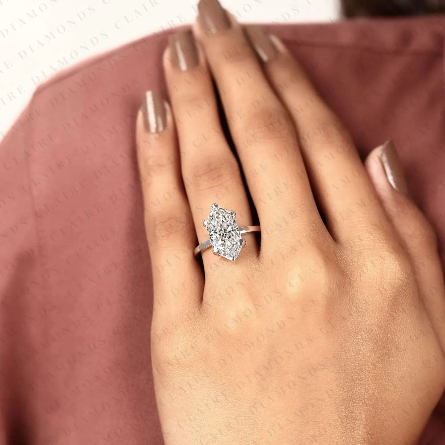 dutch marquise cut lab grown diamond engagement ring solitaire white gold ring elongated diamond bridal ring minimalist wedding ring