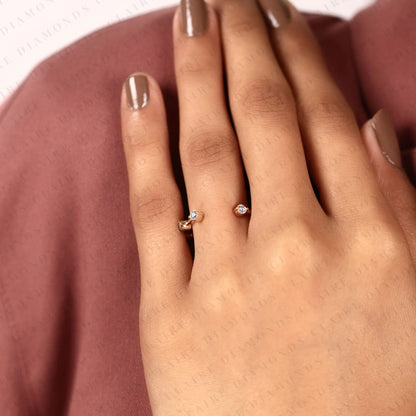0.27 TCW Round Diamond Wedding Band Moissanite Diamond Stackable Ring Minimalist Yellow Gold Anniversary Band Modern Bridal Ring Dainty Everyday Fine Jewelry.