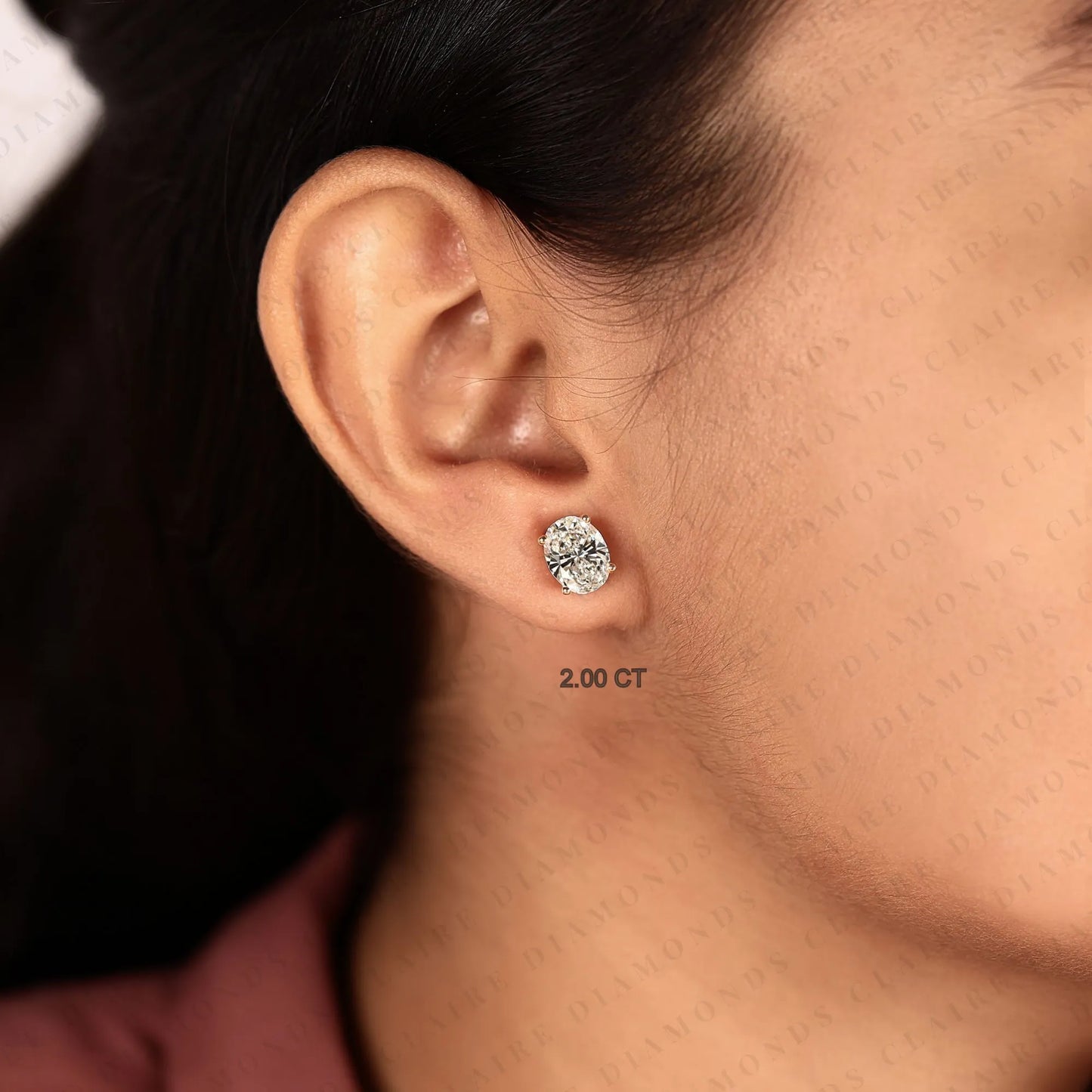 oval cut lab grown diamond stud earrings classic solitaire earrings elegant minimalist bridal jewelry timeless gift for her