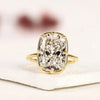 Old Mine Elongated Cushion Cut Lab Grown Diamond Solitaire Engagement Ring  Hidden Halo Diamond Ring Classic Minimalist Bridal Ring for Women