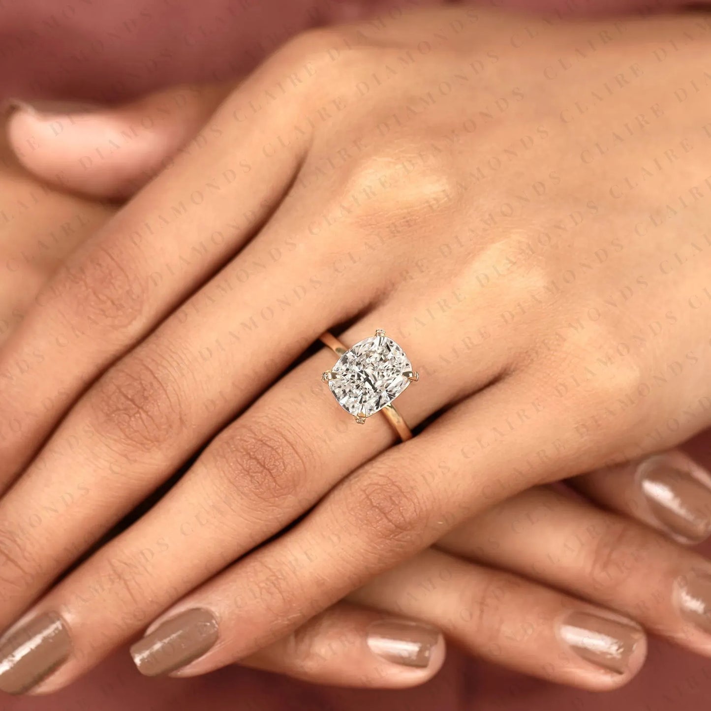 elongated cushion cut moissanite diamond solitaire engagement ring classic gold wedding ring minimalist bridal ring anniversary gift for women.