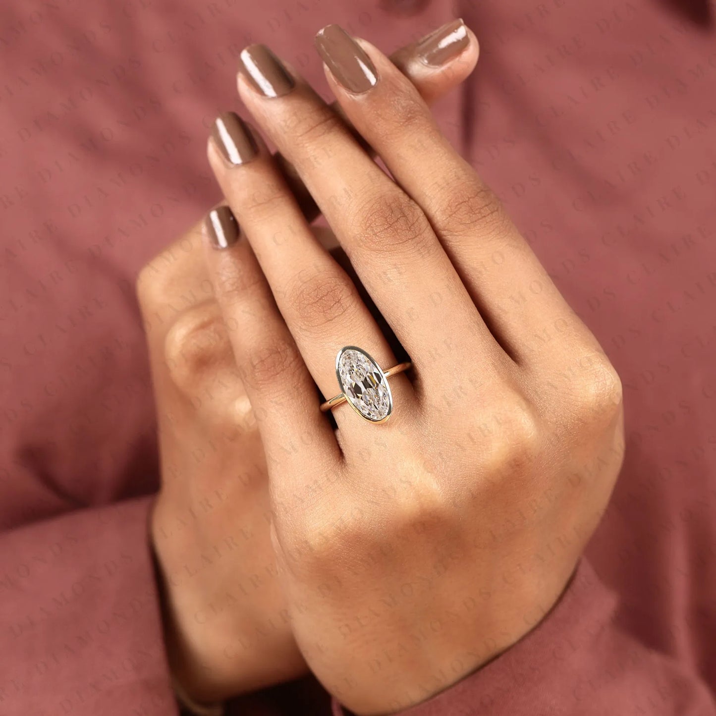 signature old mine oval moissanite diamond solitaire engagement ring with refined minimalist style