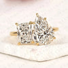 4.70 TCW Toi et Moi Pear & Radiant Cut Lab Grown Diamond Engagement Ring Two Stone Gold Promise Ring  Modern Bridal Ring IGI Certified Jewelry