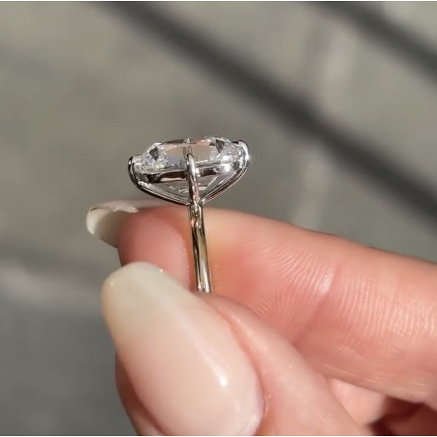 old mine elongated cushion moissanite engagement ring gold vintage wedding anniversary ring