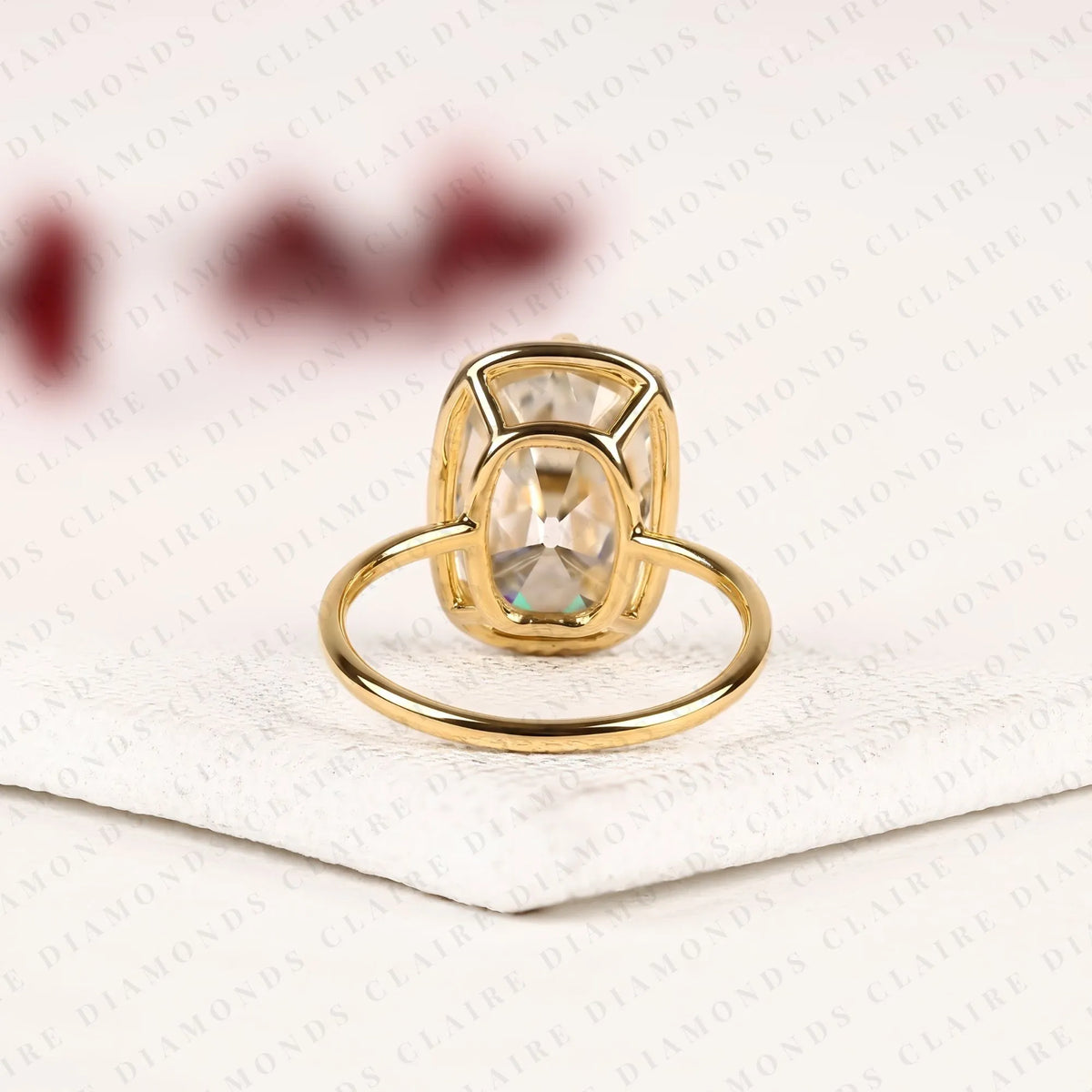 old mine elongated cushion cut lab grown diamond solitaire engagement ring diamond ring classic minimalist bridal ring for women