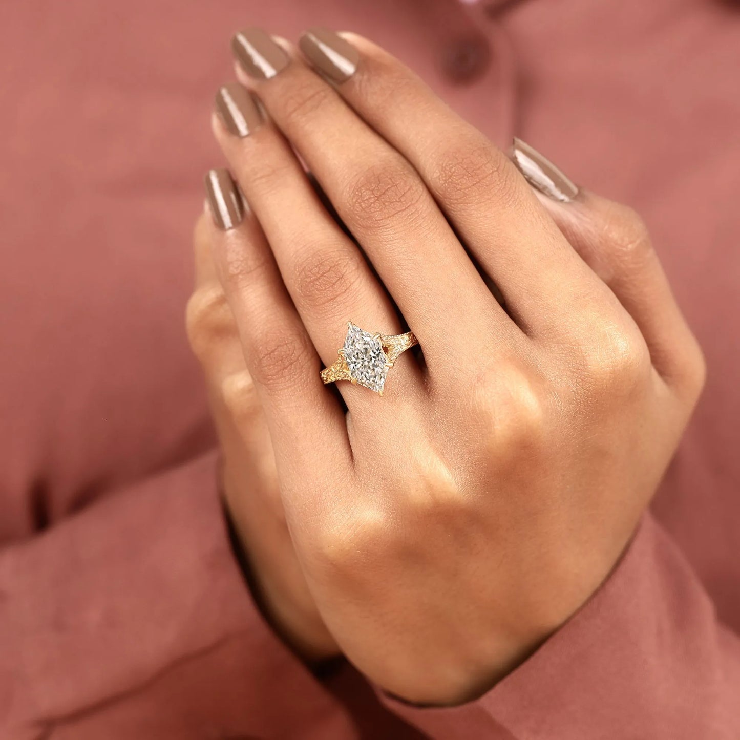 dutch marquise cut moissanite diamond engagement ring vintage filigree solitaire ring art deco inspired bridal ring for women