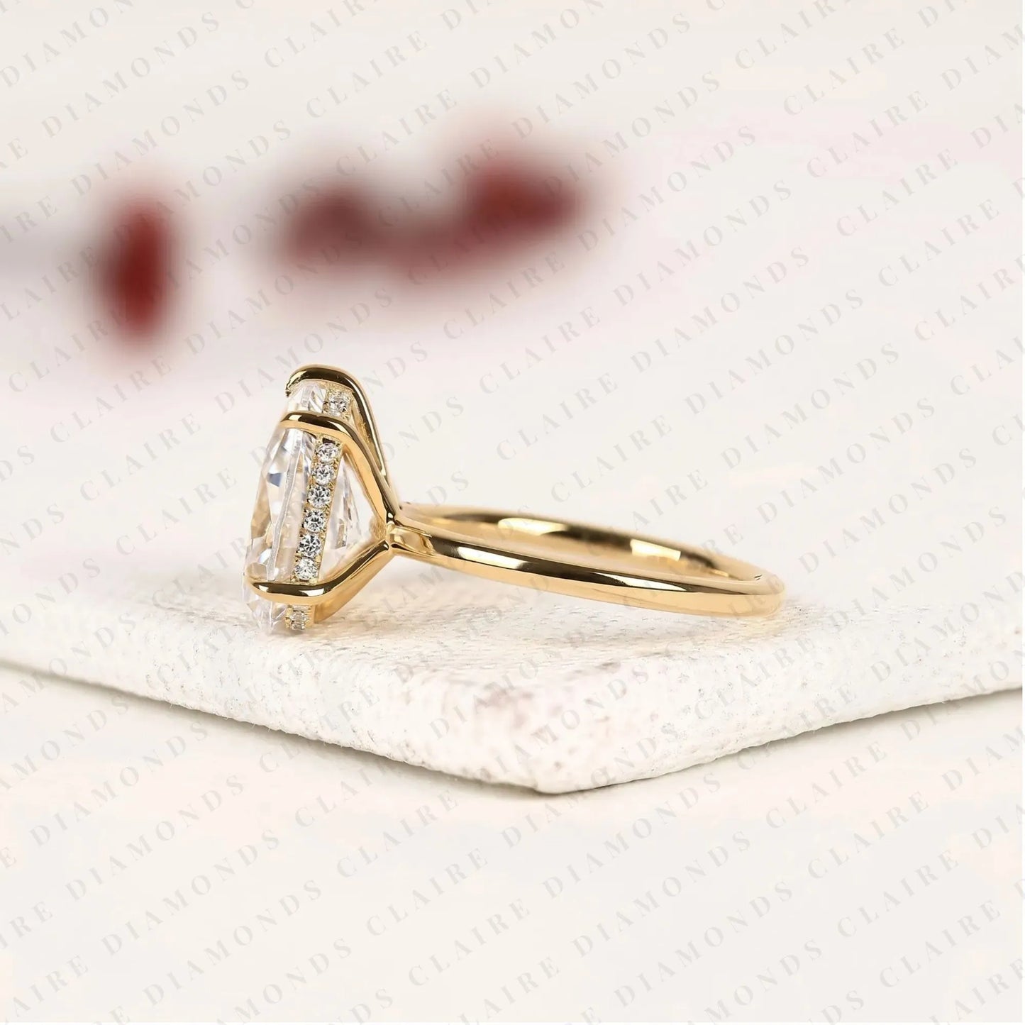 4.70 tcw toi et moi pear & radiant cut moissanite diamond engagement ring two stone gold promise ring  modern bridal ring