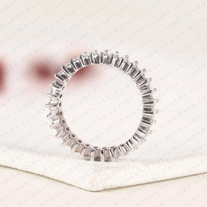 4.80 TCW Marquise Cut Lab Grown Diamond Eternity Band Wedding Elegant Stackable Diamond Band Modern Bridal Jewelry