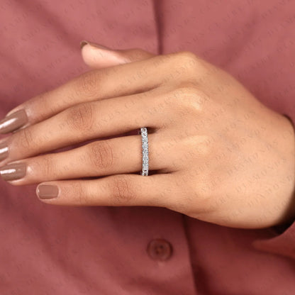 2.50 TCW Round Cut Lab Grown Diamond Eternity Band Full Diamond Wedding Band Classic Stackable Band
