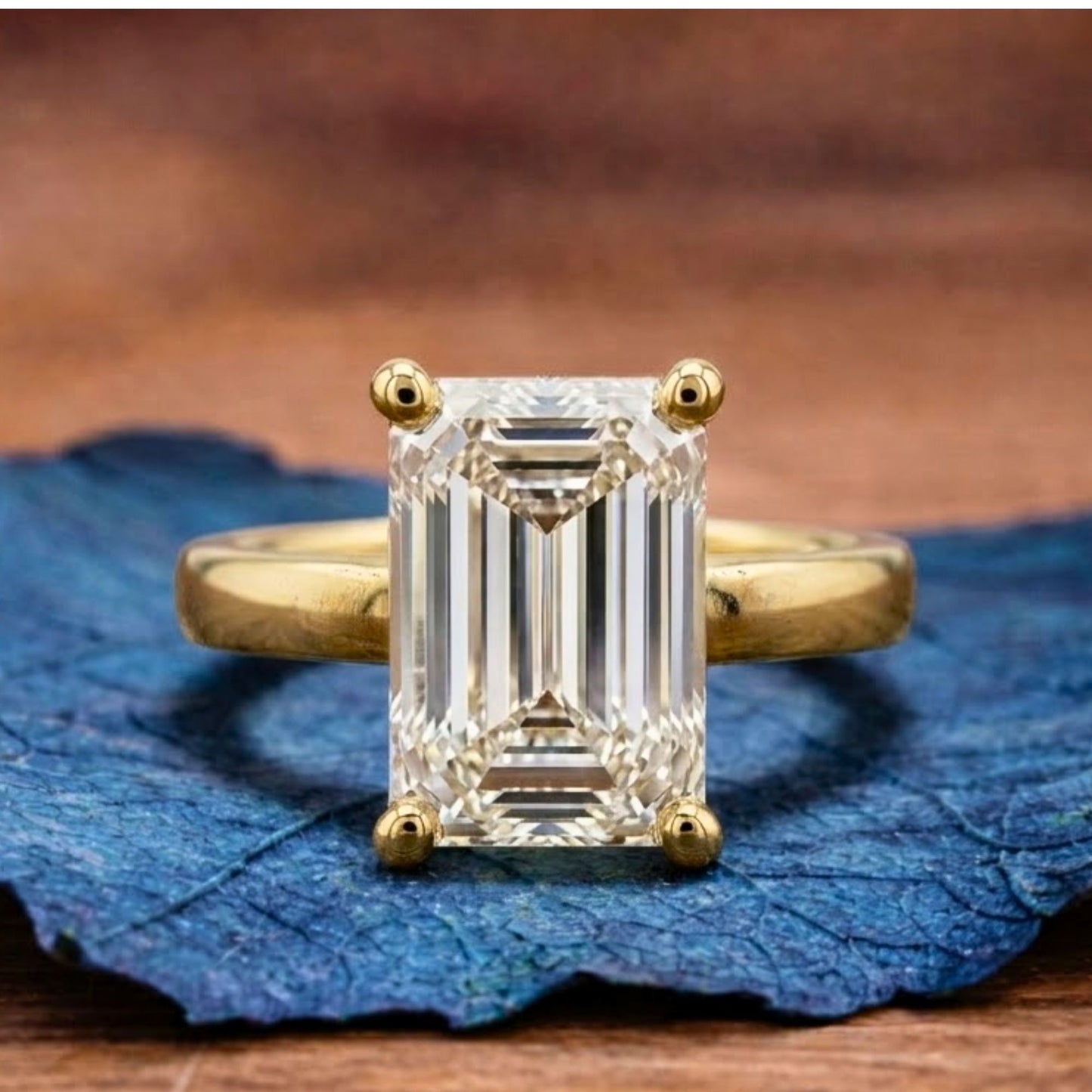 emerald cut lab grown engagement ring hidden halo solitaire ring wedding ring anniversary ring for women promise ring