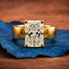 Radiant Lab Grown Engagement Ring Solitaire Wedding Ring