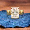 Radiant Moissanite Engagement Ring Solitaire Wedding Ring