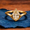 Oval Cut Lab Grown Engagement Ring Curve Band Solitaire Wedding Ring
