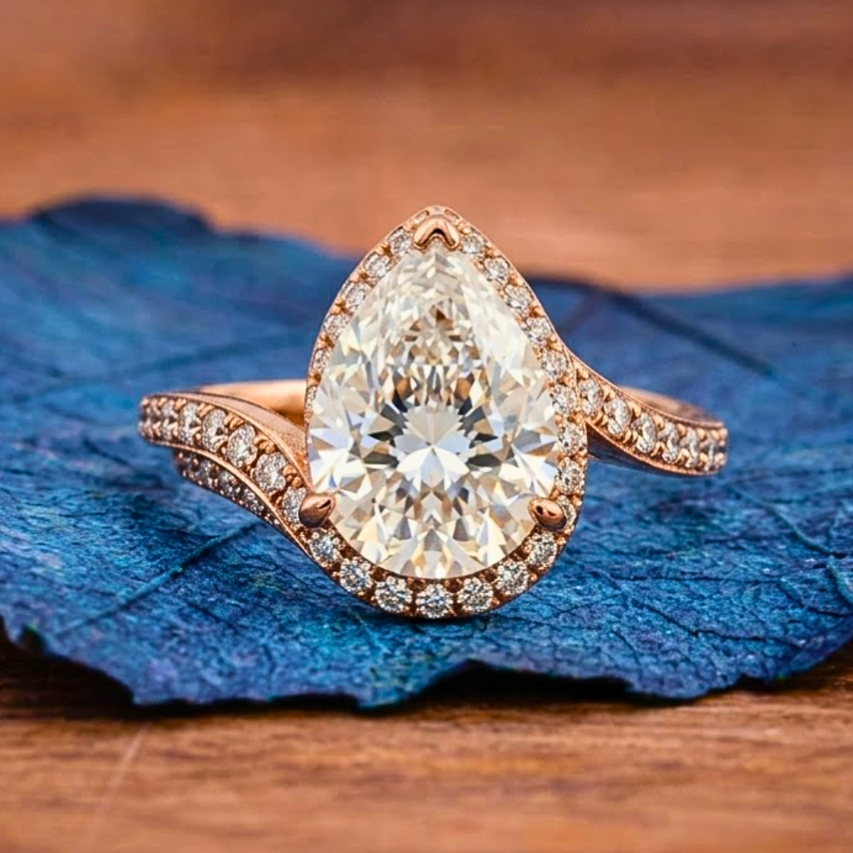 pear lab grown engagement ring unique style wedding ring