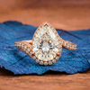 Pear Lab Grown Engagement Ring Unique Style Wedding Ring