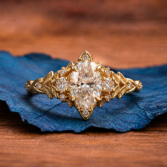 Oval Cut Lab Grown Engagement Ring Vintage Inspired Wedding Ring