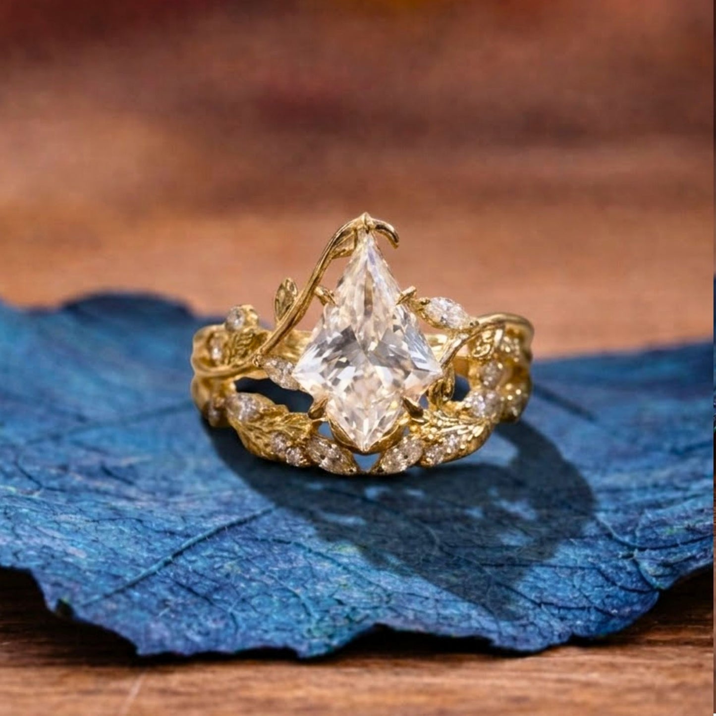 artdeco kite lab grown engagement ring set vintage  bridal wedding anniversary sets