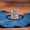 Radiant Cut Lab Grown Diamond Solitaire Engagement Ring in Rose Gold
