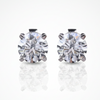 925 Silver Stud Earring Studded With 5 MM Round Cut in Moissanite Diamond by Claire Diamonds