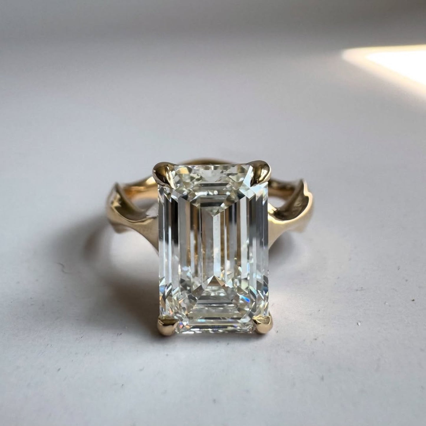 emerald moissanite engagement ring unique band wedding ring