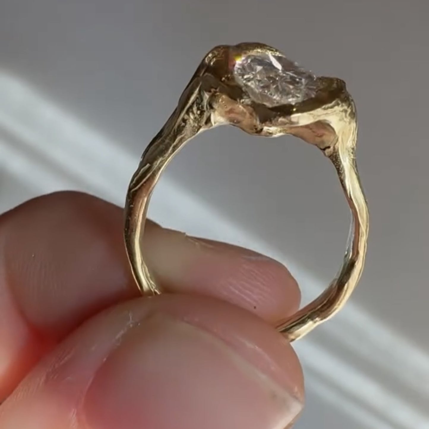 antique vintage oval cut half bezel moissanite engagement ring solid gold unique wedding ring art deco anniversary ring for women