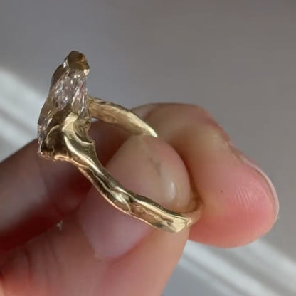 Antique Vintage Oval Cut Half Bezel Moissanite Engagement Ring Solid Gold Unique Wedding Ring Art Deco Anniversary Ring For Women