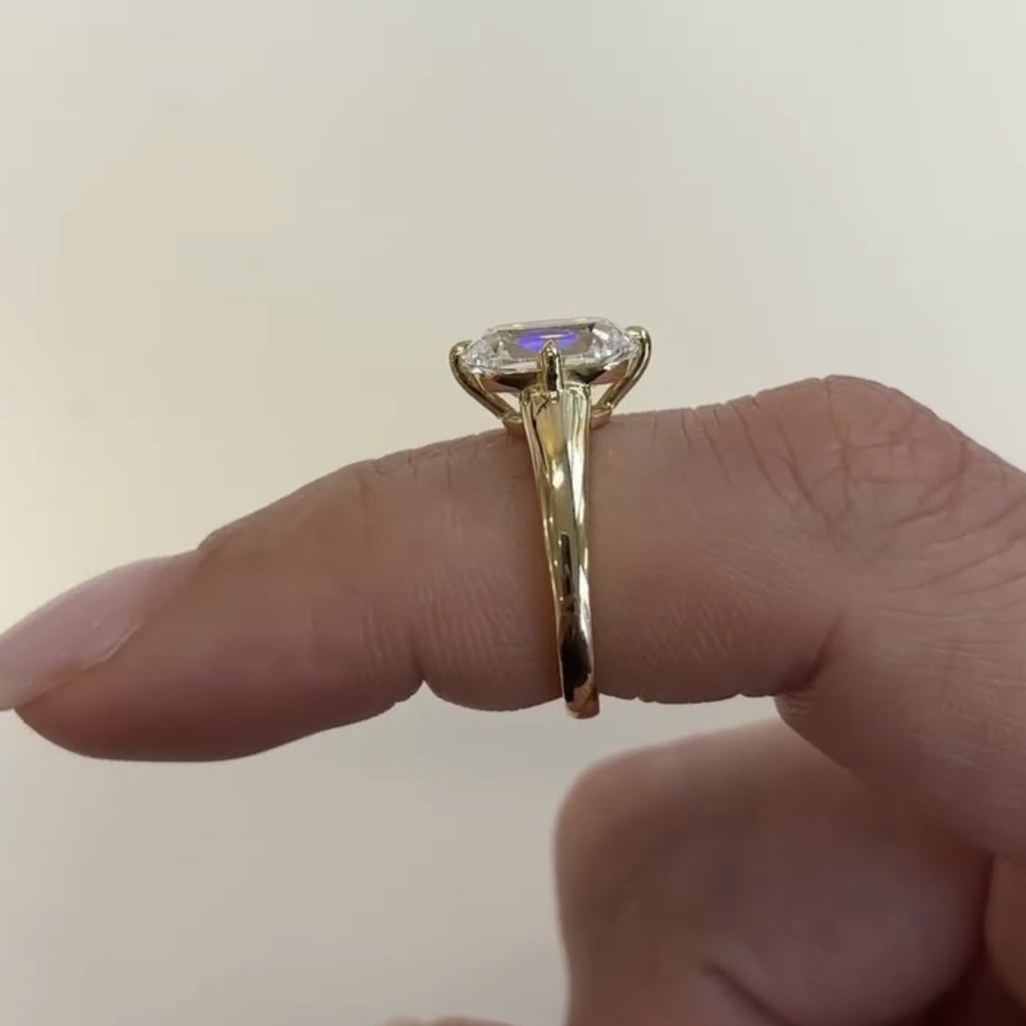 old mine  elongated cushion antique moissanite engagement ring unique  gold wedding ring