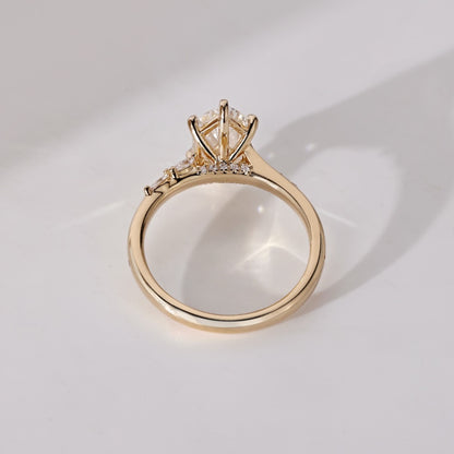 Dutch Marquise Lab Grown Ring Solid Gold Wedding Ring