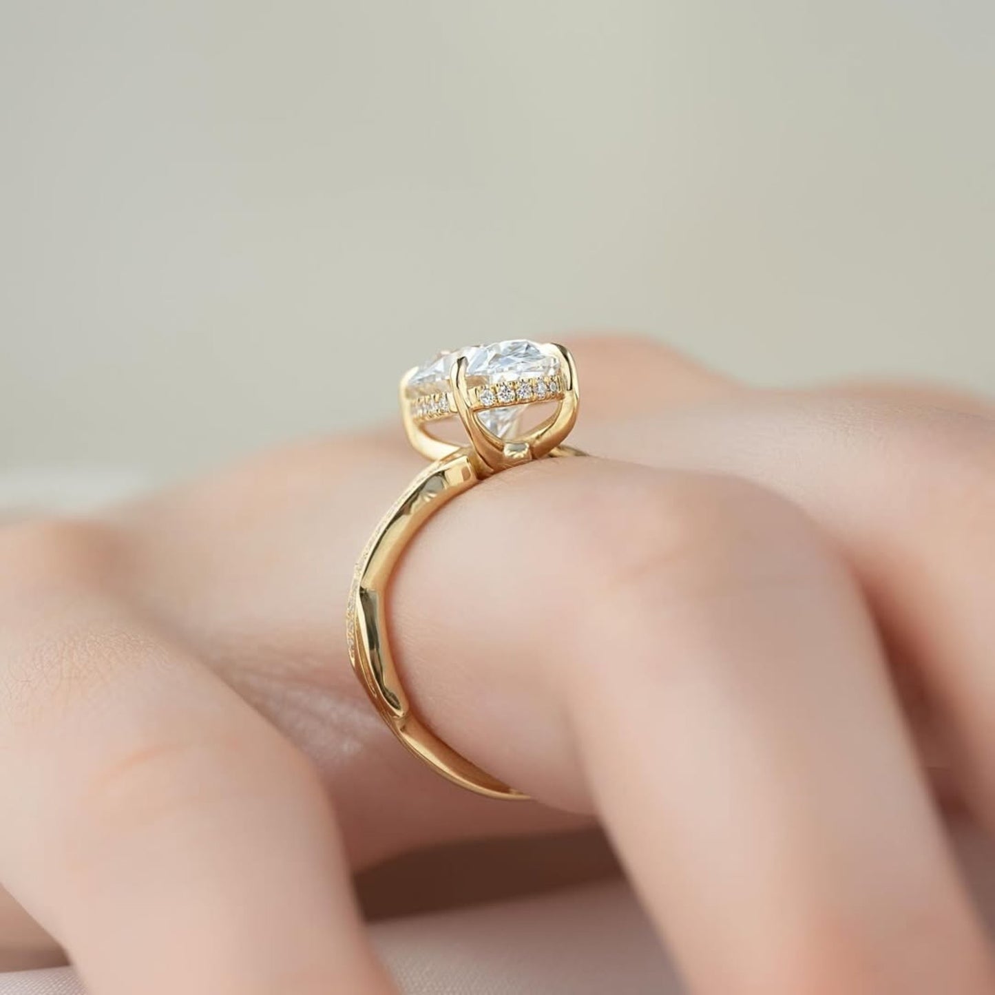 oval cut moissanite diamond engagement ring gold vintage inspired ring