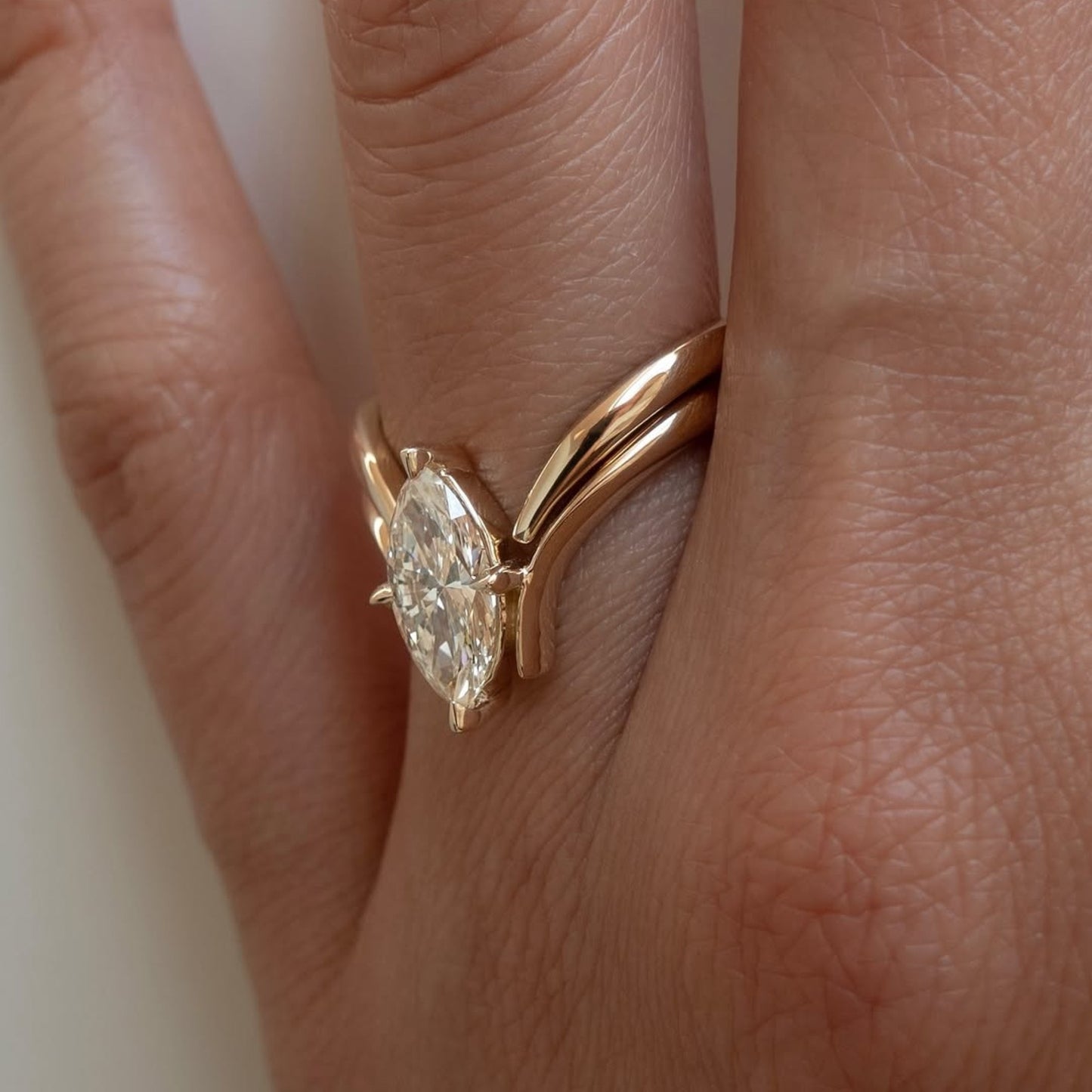 2.00 ct marquise cut moissanite engagement ring set curve band wedding bridal set