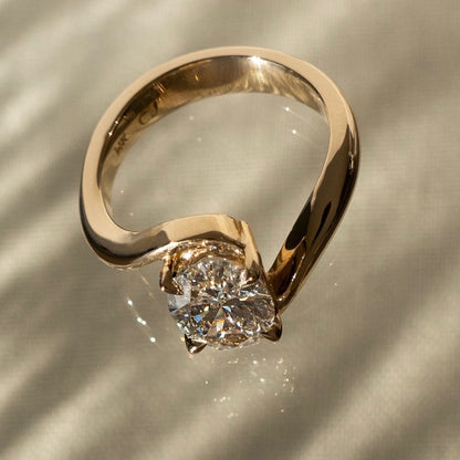 3.00 CT Oval Cut Moissanite Engagement Ring Bypass Solitaire Wedding Ring